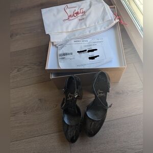 CHRISTIAN LOUBOUTIN Movida Jane 130 patent-leather platform pumps